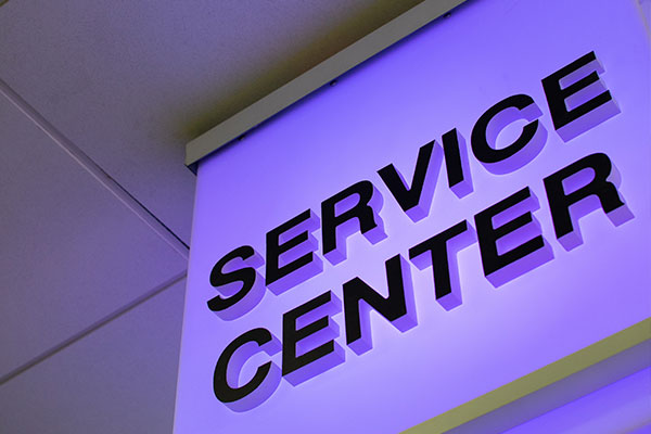 Interior Sign Service Center